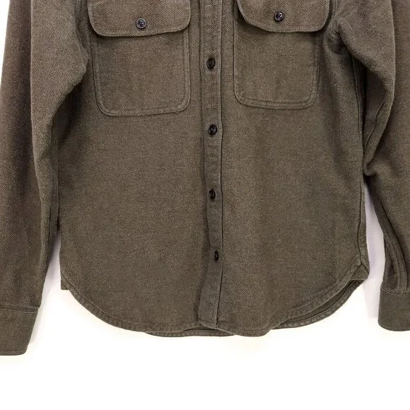 Everlane Womens Utility Heavyweight Shacket Shirt Jacket XS Green Button Up - Picture 4 of 10